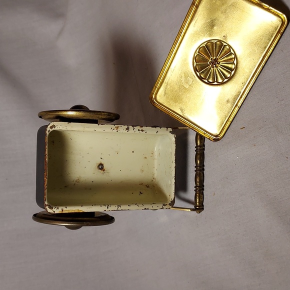 Vintage 1930s French Metal Cart Cigarette Holder Cart Design - Picture 6 of 7